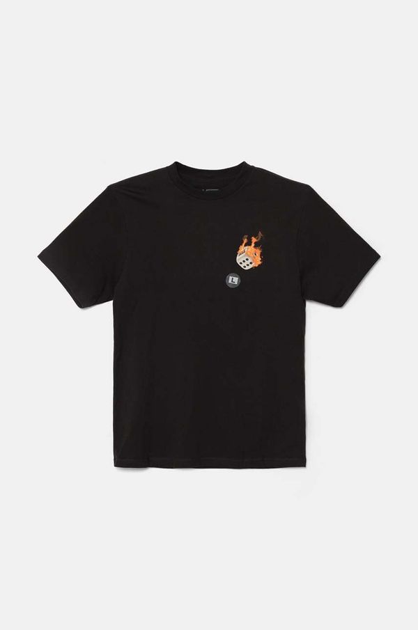 Vans Dječja pamučna majica kratkih rukava Vans No Dice boja: crna, s tiskom, VN000JCWBLK1