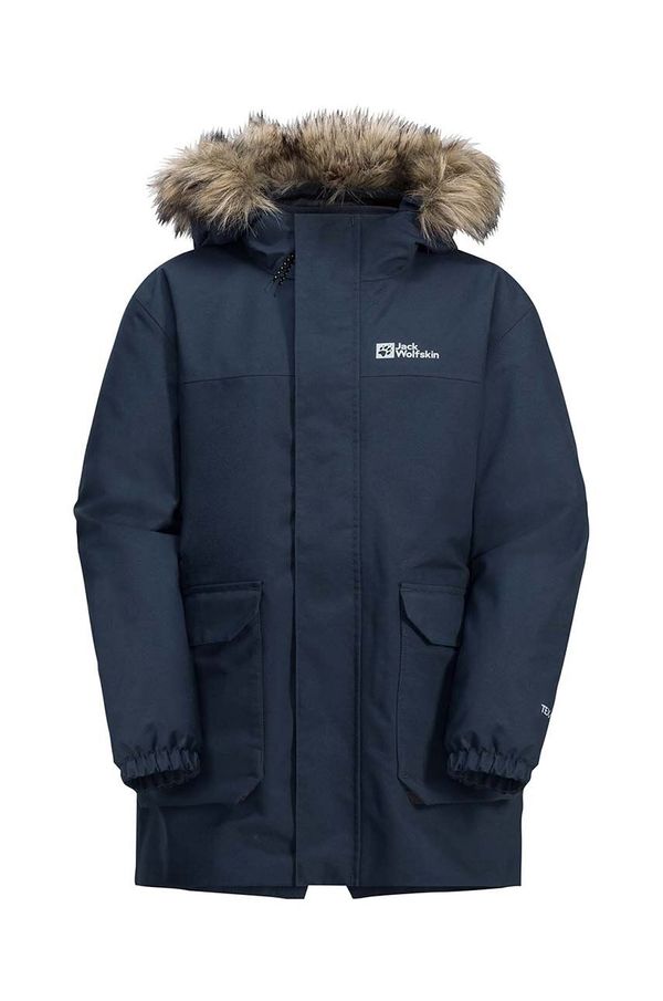 Jack Wolfskin Dječja parka jakna Jack Wolfskin COS BEAR 3IN1 boja: crna