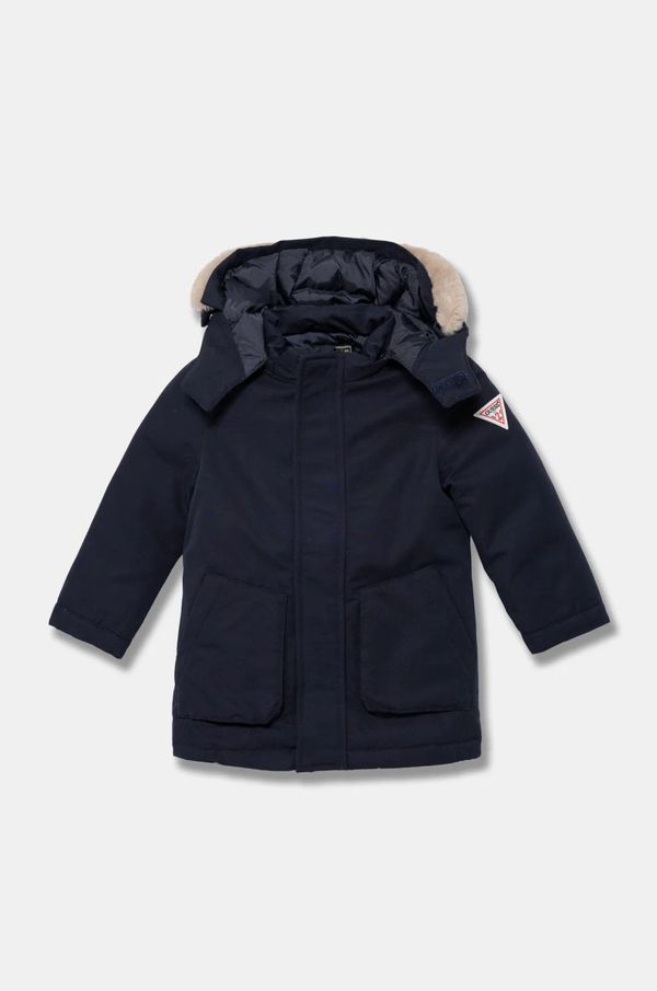 Guess Dječja pernata jakna Guess boja: tamno plava, N4BL08 WGSQ0