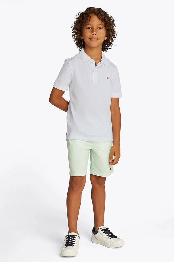 Tommy Hilfiger Dječja polo majica Tommy Hilfiger boja: bijela, bez uzorka, KB0KB09103