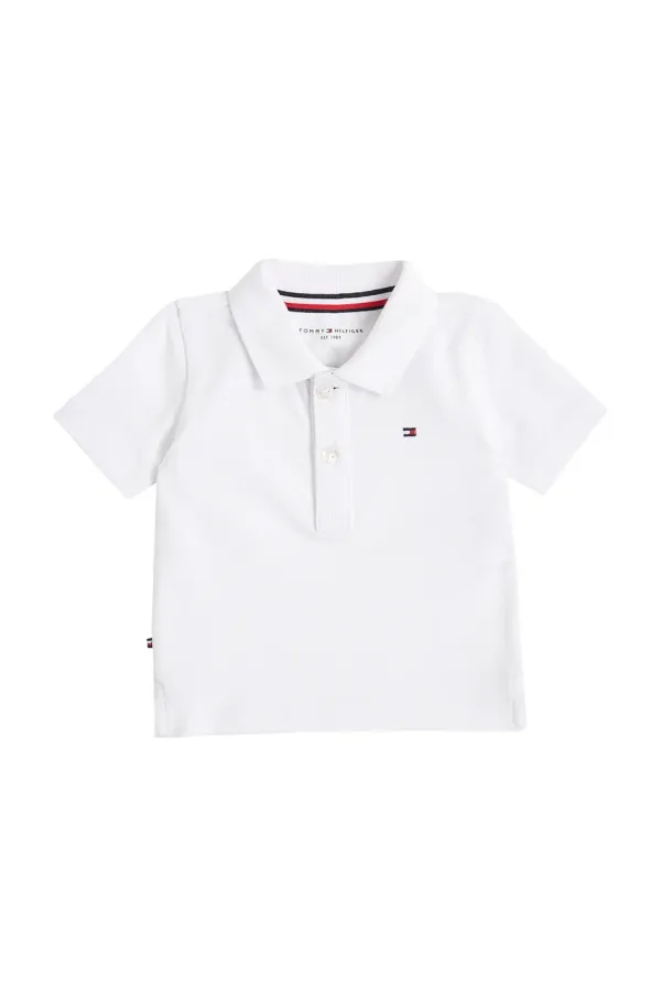 Tommy Hilfiger Dječja polo majica Tommy Hilfiger boja: bijela, bez uzorka, KN0KN02030