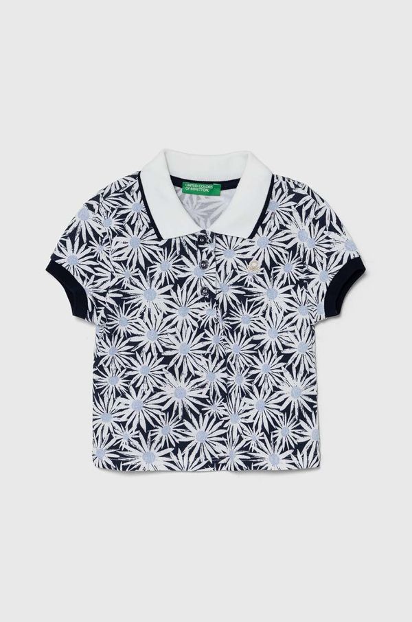 United Colors of Benetton Dječja polo majica United Colors of Benetton boja: tamno plava, s ovratnikom