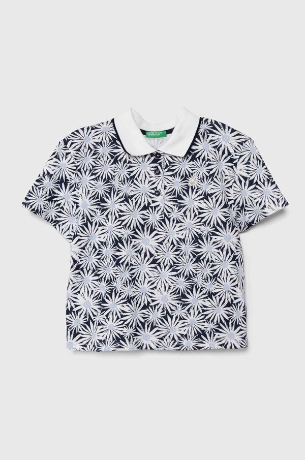 United Colors of Benetton Dječja polo majica United Colors of Benetton boja: tamno plava, s ovratnikom