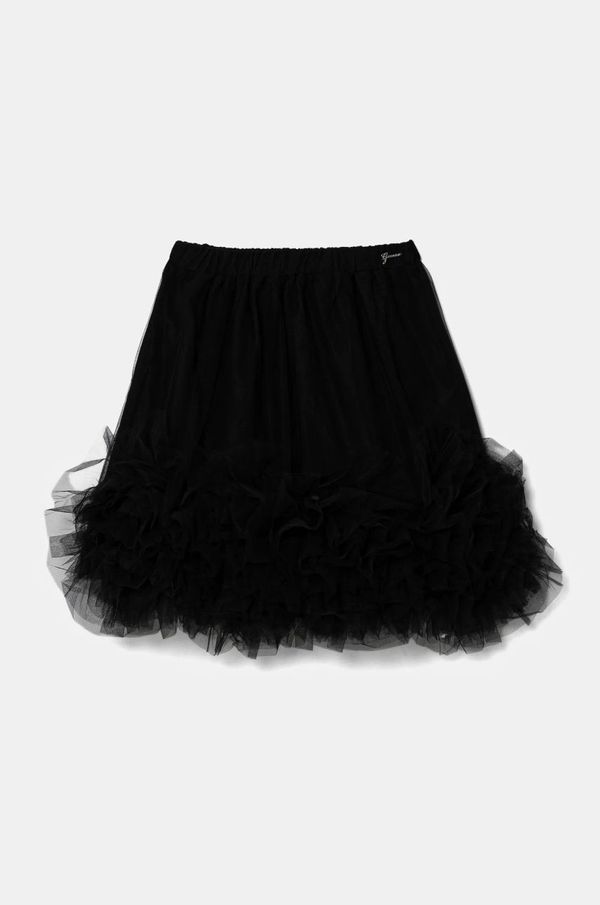 Guess Dječja suknja Guess boja: crna, midi, širi se prema dolje, J5RD00 KC3F0