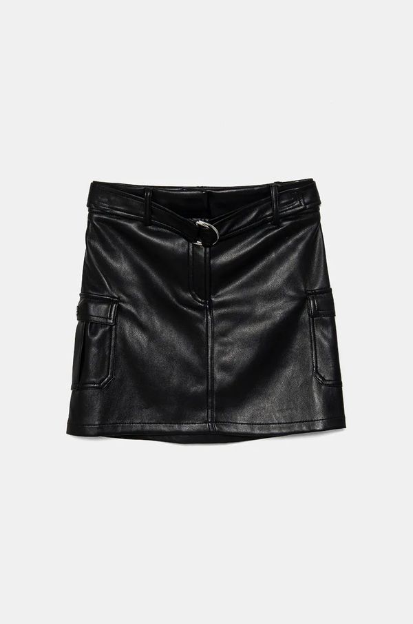 Guess Dječja suknja Guess boja: crna, mini, ravna, J4BD07 WE8D0