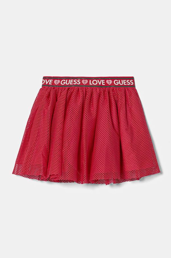 Guess Dječja suknja Guess boja: ružičasta, mini, širi se prema dolje, K5RD05 KACZ0