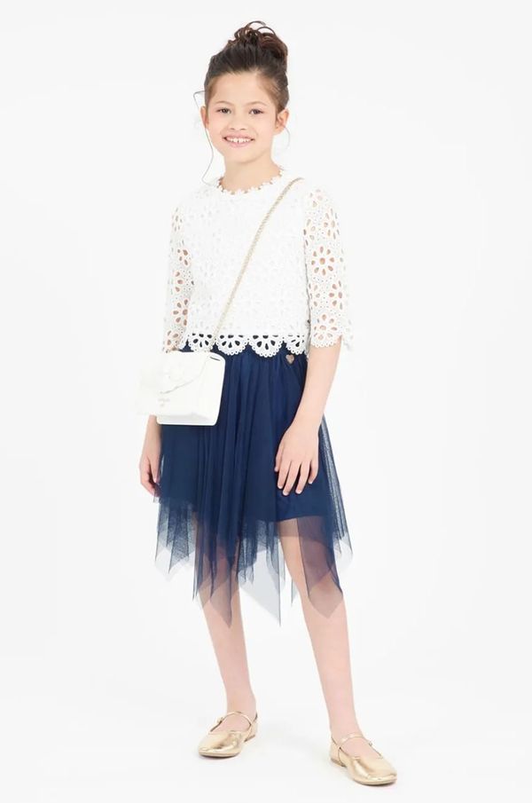 Guess Dječja suknja Guess boja: tamno plava, mini, širi se prema dolje, J5RD17 KCQG0