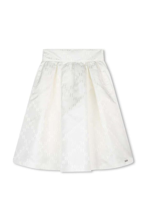 Karl Lagerfeld Dječja suknja Karl Lagerfeld boja: bijela, mini, širi se prema dolje