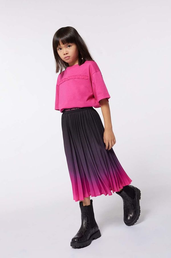 Marc Jacobs Dječja suknja Marc Jacobs boja: ljubičasta, midi, širi se prema dolje, W60367