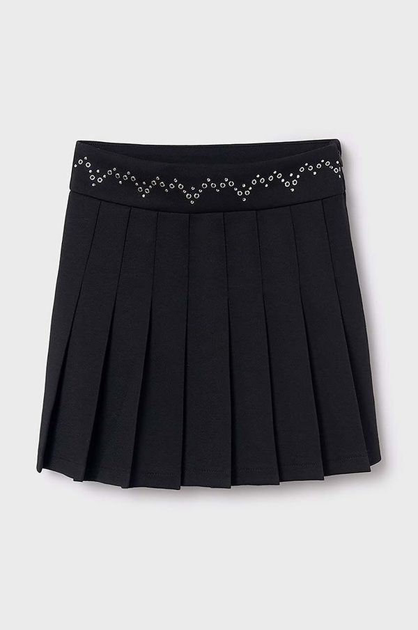 Mayoral Dječja suknja Mayoral boja: crna, mini, ravna, 7974