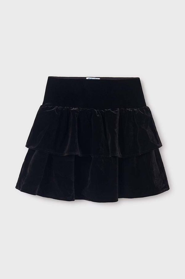 Mayoral Dječja suknja Mayoral boja: crna, mini, širi se prema dolje, 7970