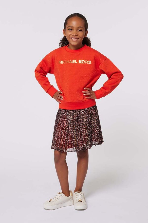 Michael Kors Dječja suknja Michael Kors boja: smeđa, mini, širi se prema dolje, R30195