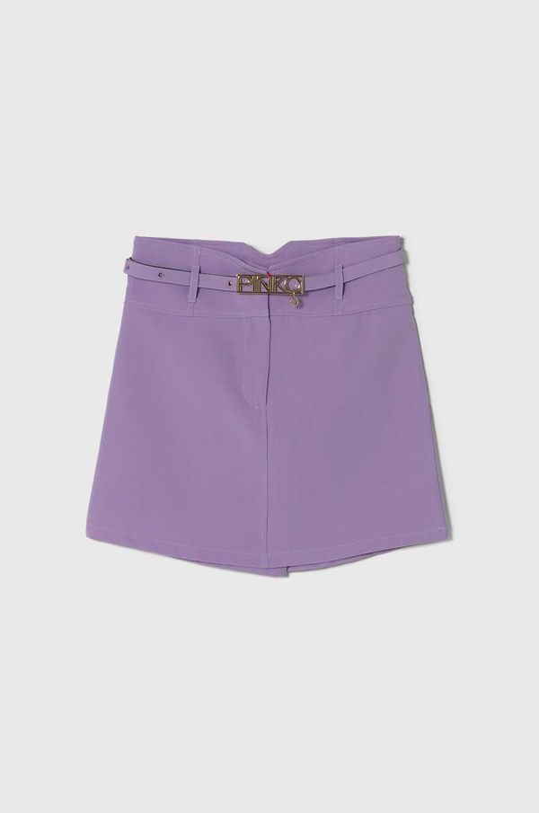 Pinko Up Dječja suknja Pinko Up boja: ljubičasta, mini, ravna