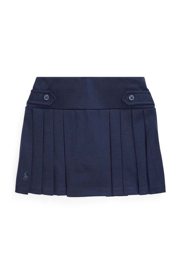 Polo Ralph Lauren Dječja suknja Polo Ralph Lauren boja: tamno plava, mini, širi se prema dolje, 312749584001