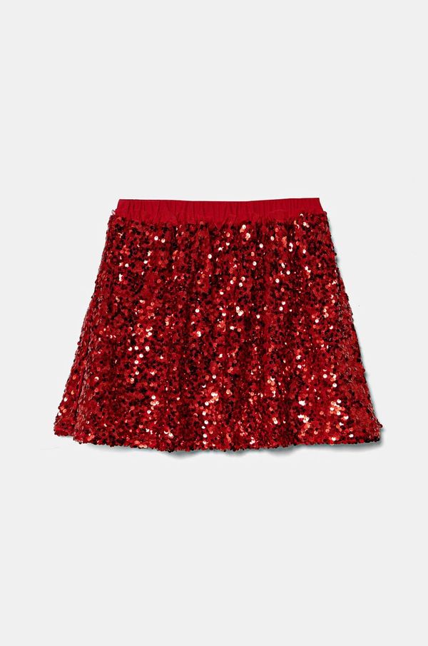 United Colors of Benetton Dječja suknja United Colors of Benetton boja: crvena, mini, širi se prema dolje, 48U9C001S