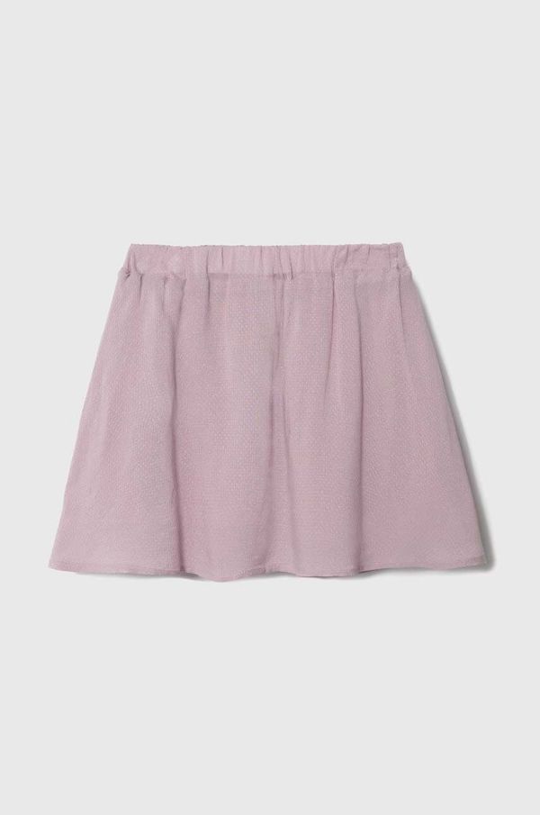 United Colors of Benetton Dječja suknja United Colors of Benetton boja: ljubičasta, mini, širi se prema dolje