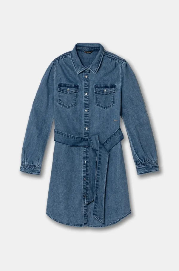 Guess Dječja traper haljina Guess mini, ravna, J5RK50 D4HB0