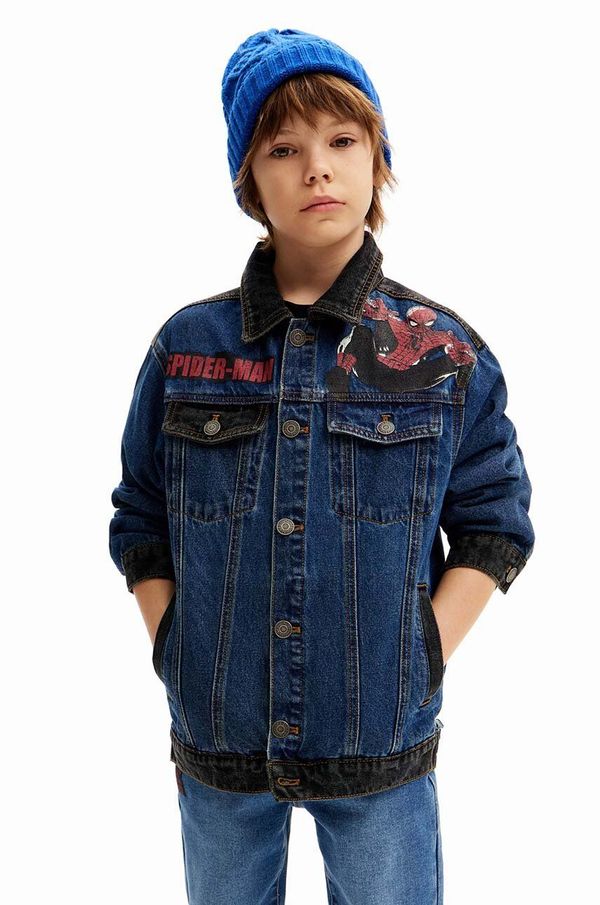 Desigual Dječja traper jakna Desigual SPIDERMAN boja: tamno plava, 24WBED02