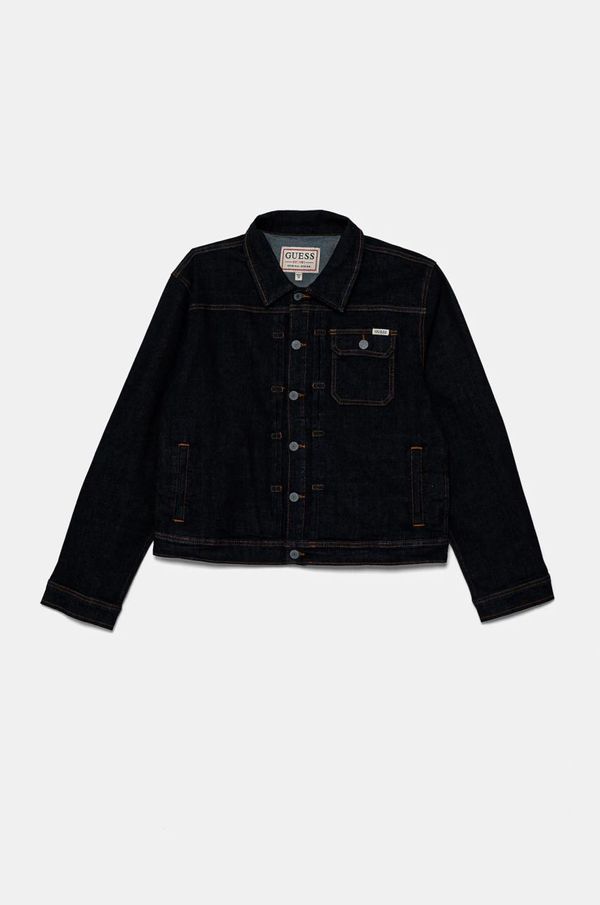 Guess Dječja traper jakna Guess boja: tamno plava, L5RL06 D5G90