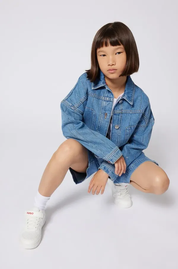 HUGO Dječja traper jakna HUGO G00414