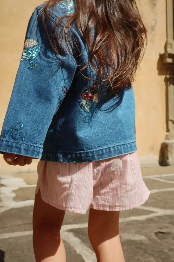 Konges Sløjd Dječja traper jakna Konges Sløjd MAGOT SEQUIN DENIM JACKET GOTS
