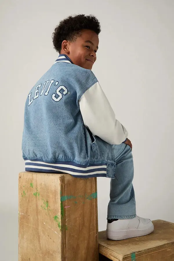 Levi's Dječja traper jakna Levi's DENIM BOMBER JACKET