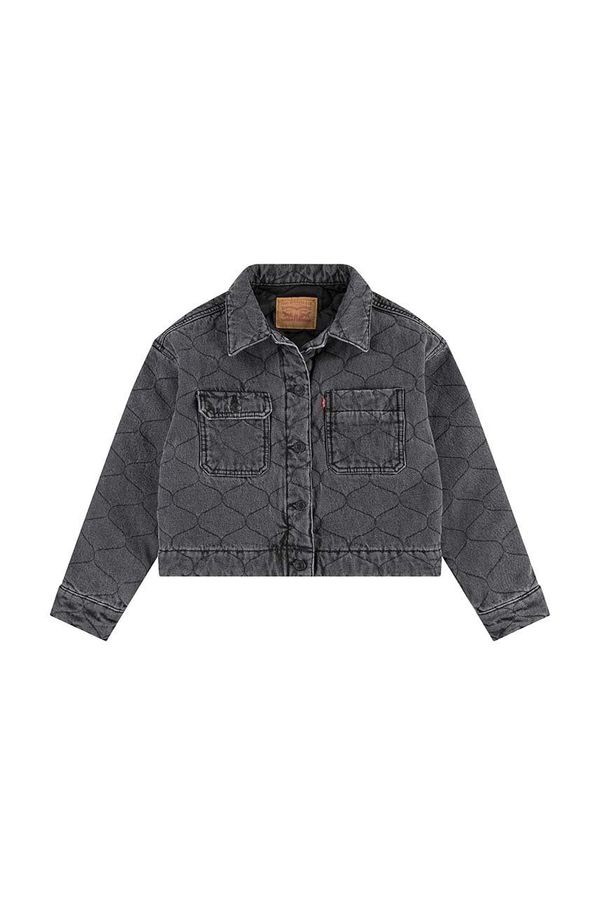 Levi's Dječja traper jakna Levi's QUILTED TRUCKER JACKET boja: siva, 3EL097