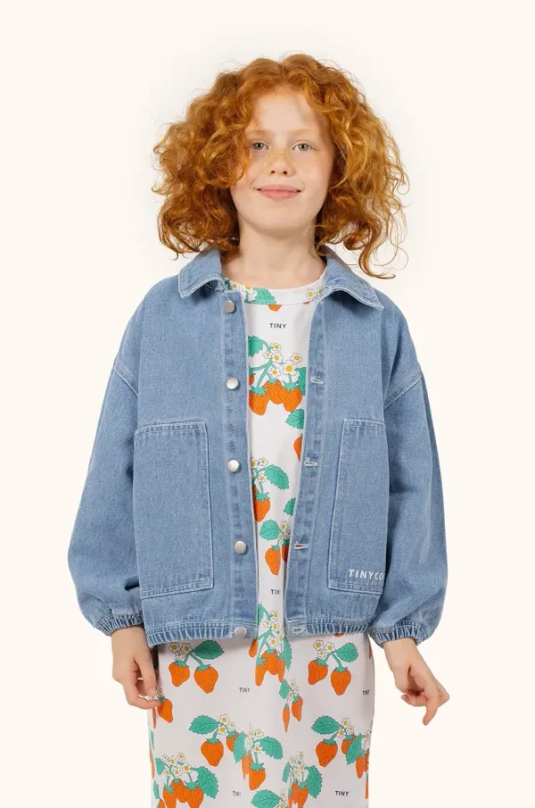 Tinycottons Dječja traper jakna Tinycottons GRAPHIC DENIM JACKET SS25-241