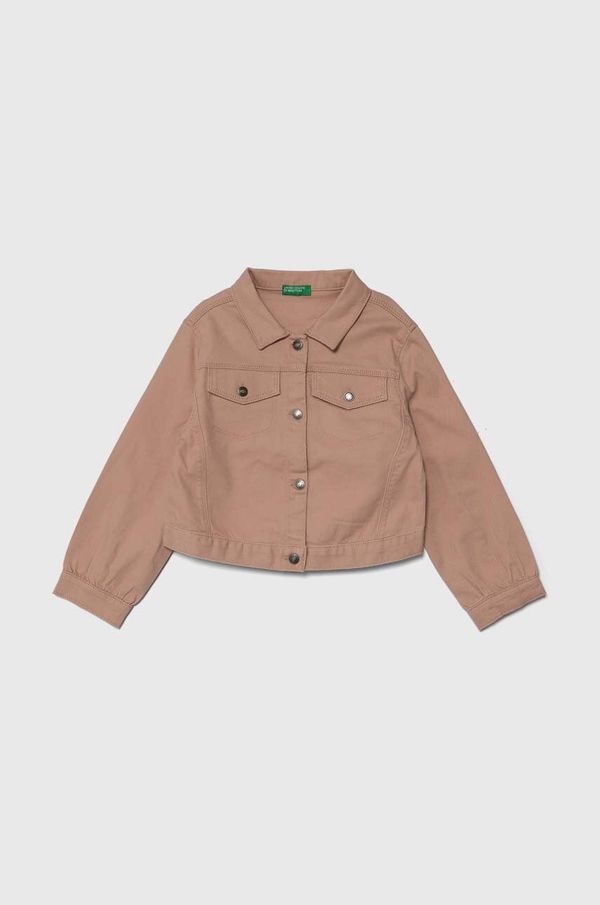 United Colors of Benetton Dječja traper jakna United Colors of Benetton boja: ružičasta