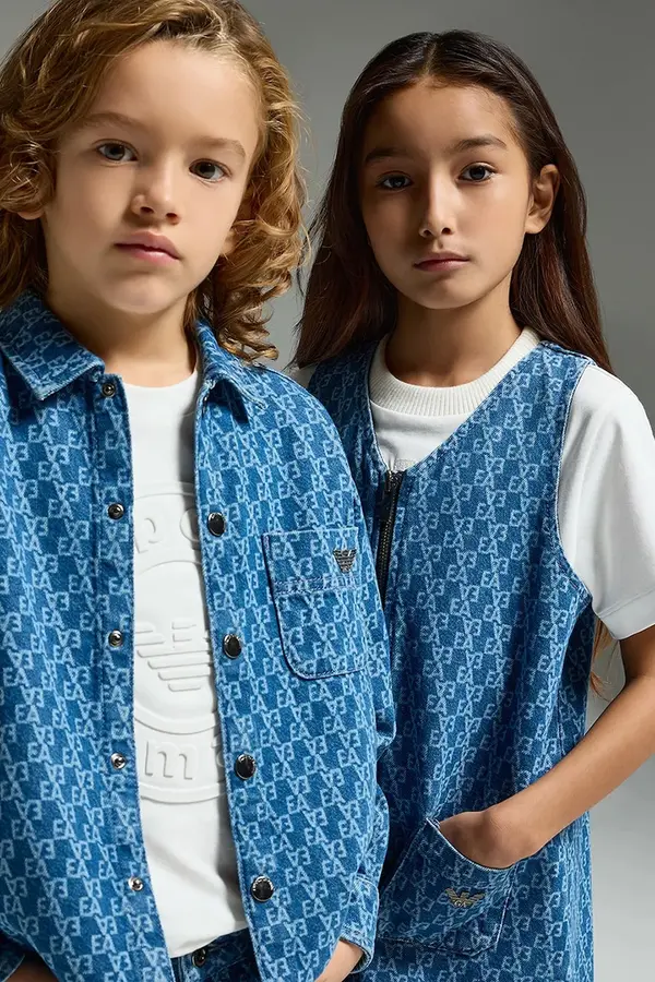 Emporio Armani Dječja traper košulja Emporio Armani