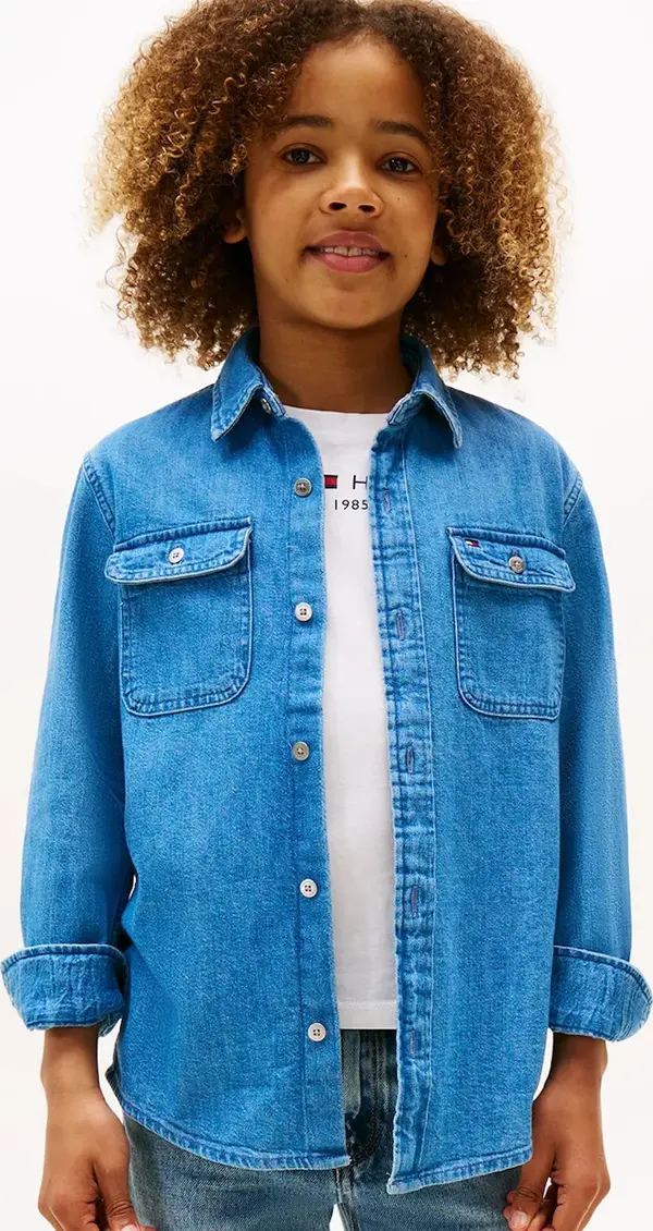 Tommy Hilfiger Dječja traper košulja Tommy Hilfiger