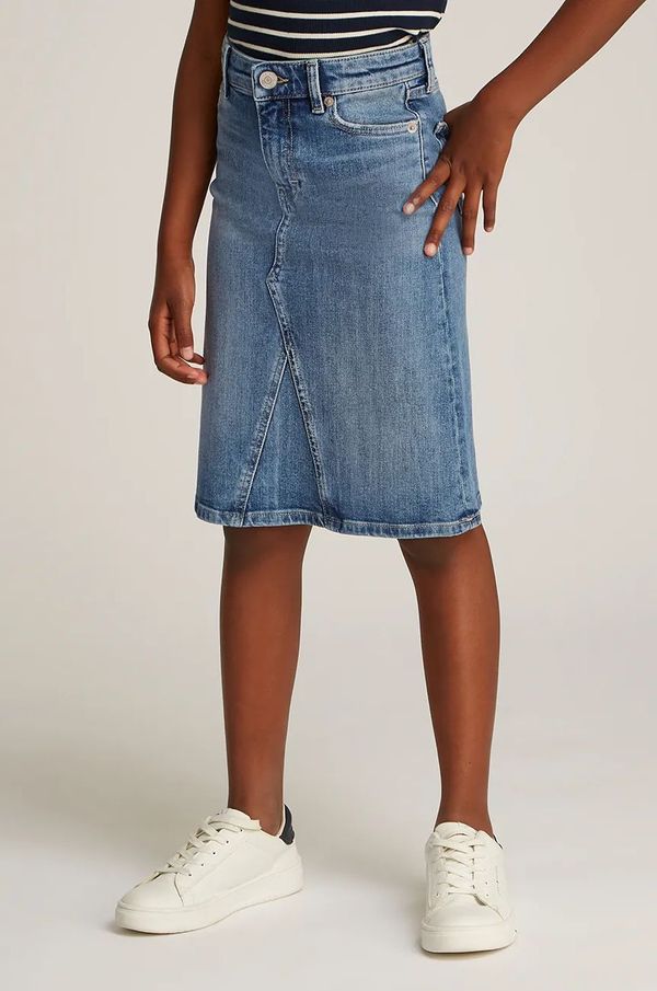 Tommy Hilfiger Dječja traper suknja Tommy Hilfiger mini, ravna, KG0KG08286