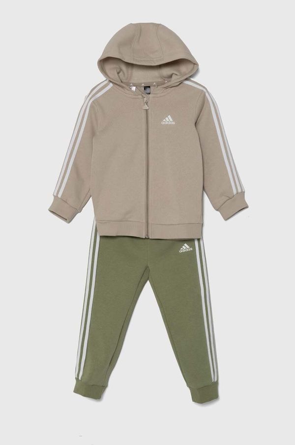 adidas Dječja trenirka adidas I 3S FZ FLOG boja: bež, IZ4992