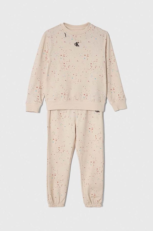Calvin Klein Jeans Dječja trenirka Calvin Klein Jeans boja: bež