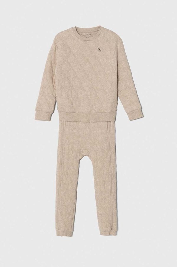 Calvin Klein Jeans Dječja trenirka Calvin Klein Jeans boja: bež