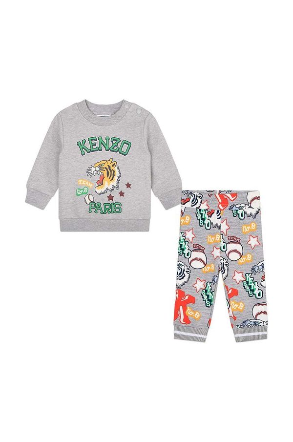 Kenzo kids Dječja trenirka Kenzo Kids boja: siva