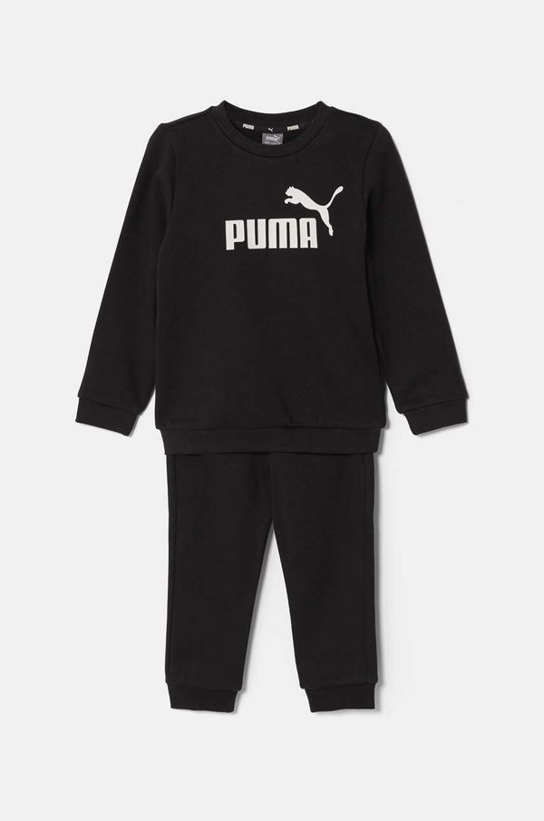 Puma Dječja trenirka Puma Minicats ESS Crew Jogger FL boja: crna, 846141