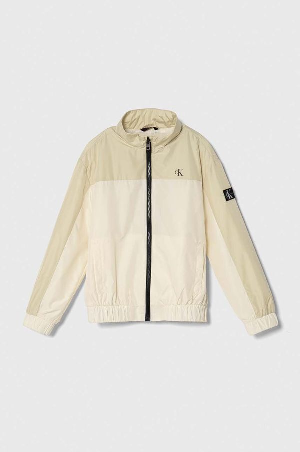 Calvin Klein Jeans Dječja vjetrovka Calvin Klein Jeans boja: bež