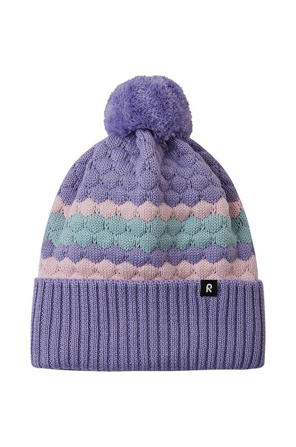 Reima Dječja vunena kapa Reima Pampula boja: ljubičasta, vunena, 5300234A