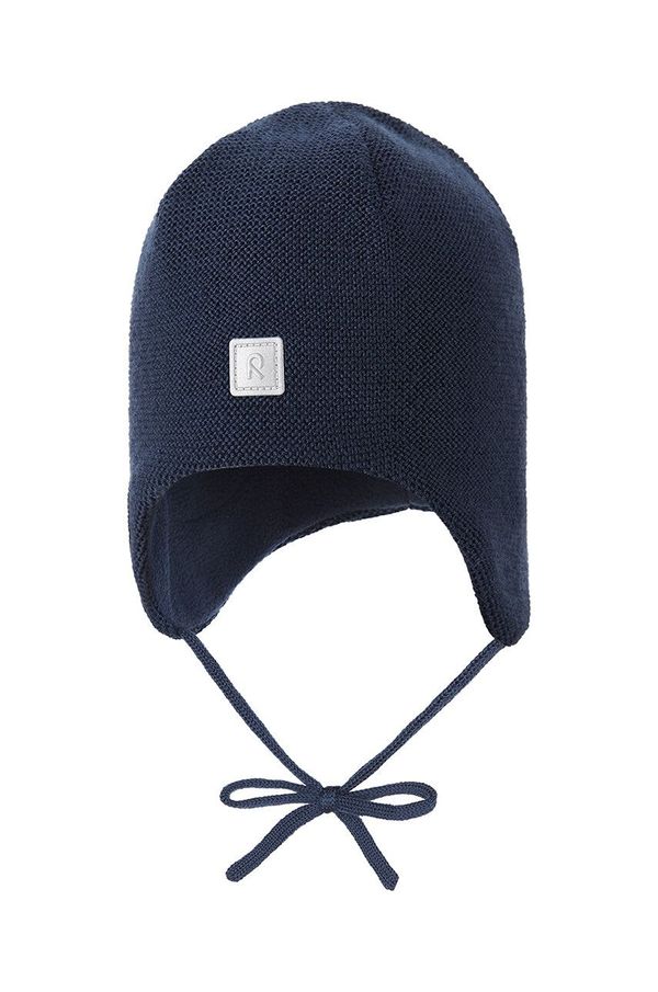 Reima Dječja vunena kapa Reima Piponen boja: tamno plava, vunena, 5300049C