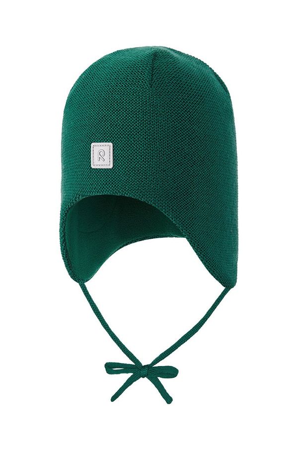 Reima Dječja vunena kapa Reima Piponen boja: zelena, vunena, 5300049C