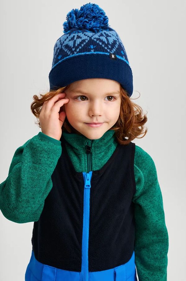 Reima Dječja vunena kapa Reima Pohjoinen boja: tamno plava, vunena, 5300021B