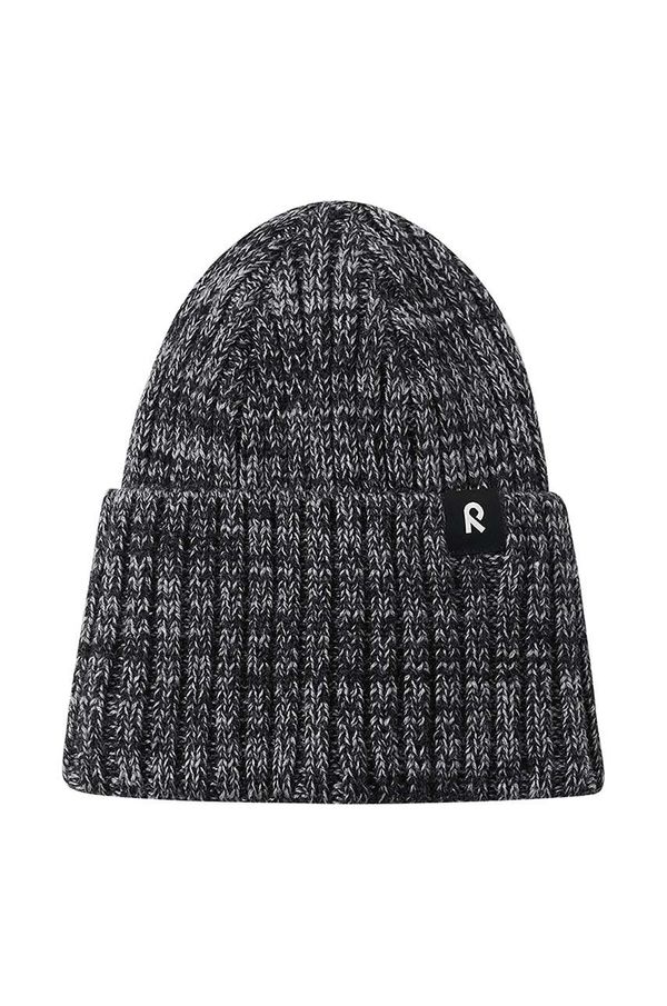 Reima Dječja vunena kapa Reima Villaisa boja: crna, od tanke pletenine, vunena, 5300282A