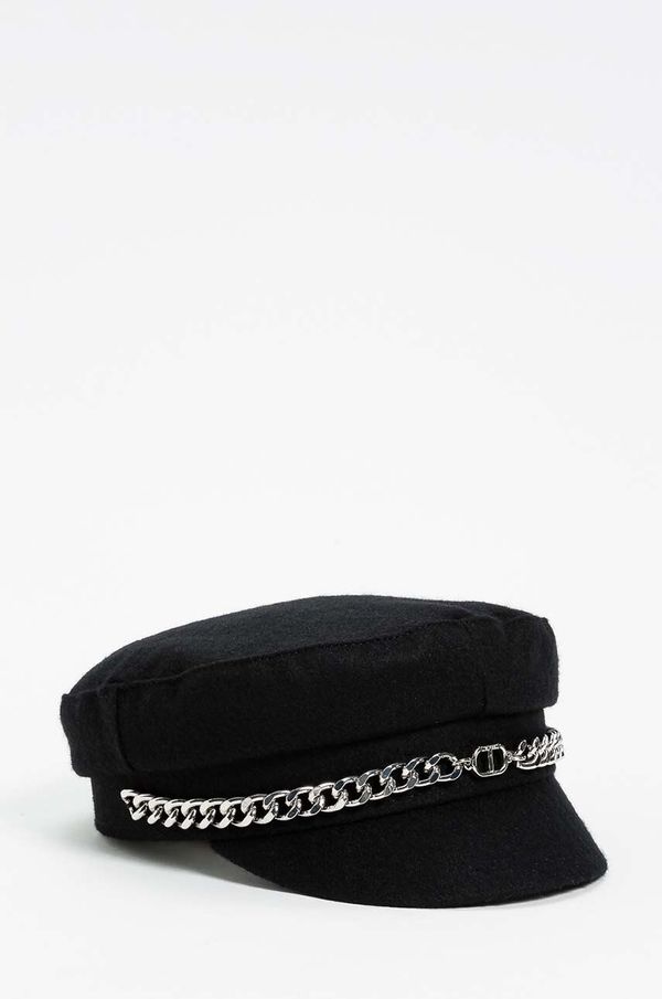 Twinset Dječja vunena kapa Twinset boja: crna, vunena, 242GJ5018