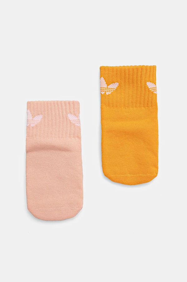 adidas Originals Dječje čarape adidas Originals 2-pack boja: narančasta, JC8540