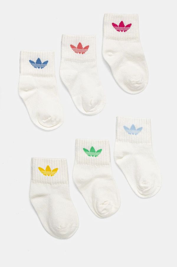 adidas Originals Dječje čarape adidas Originals 6-pack boja: bijela, JC8541