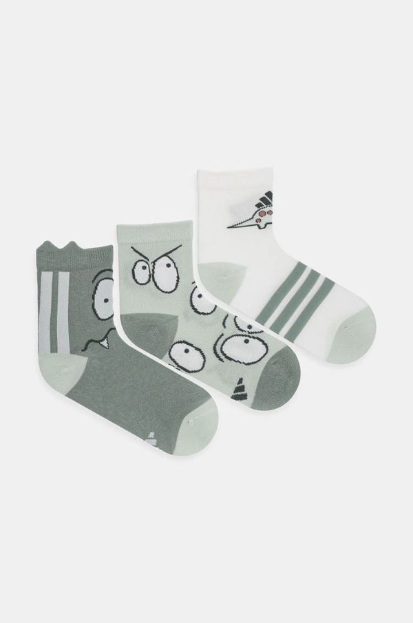 adidas Performance Dječje čarape adidas Performance 3-pack boja: zelena, JD1325