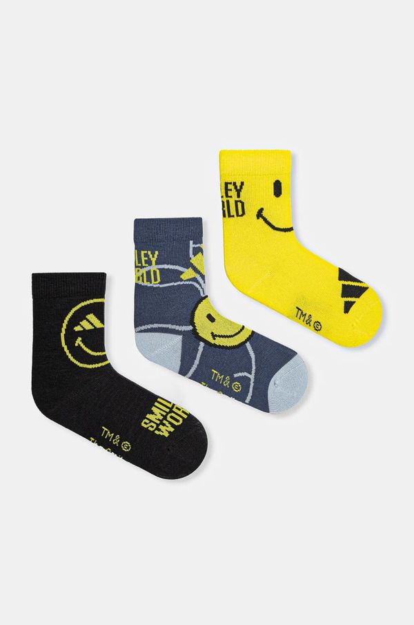 adidas Performance Dječje čarape adidas Performance SMILEY 3-pack boja: žuta, JG5804