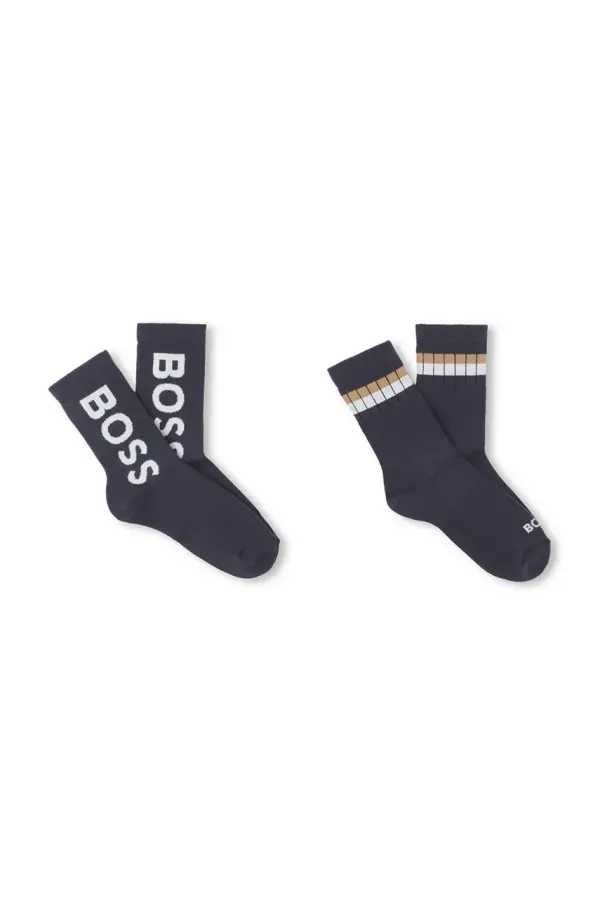 BOSS Dječje čarape BOSS 2-pack boja: tamno plava, J51743