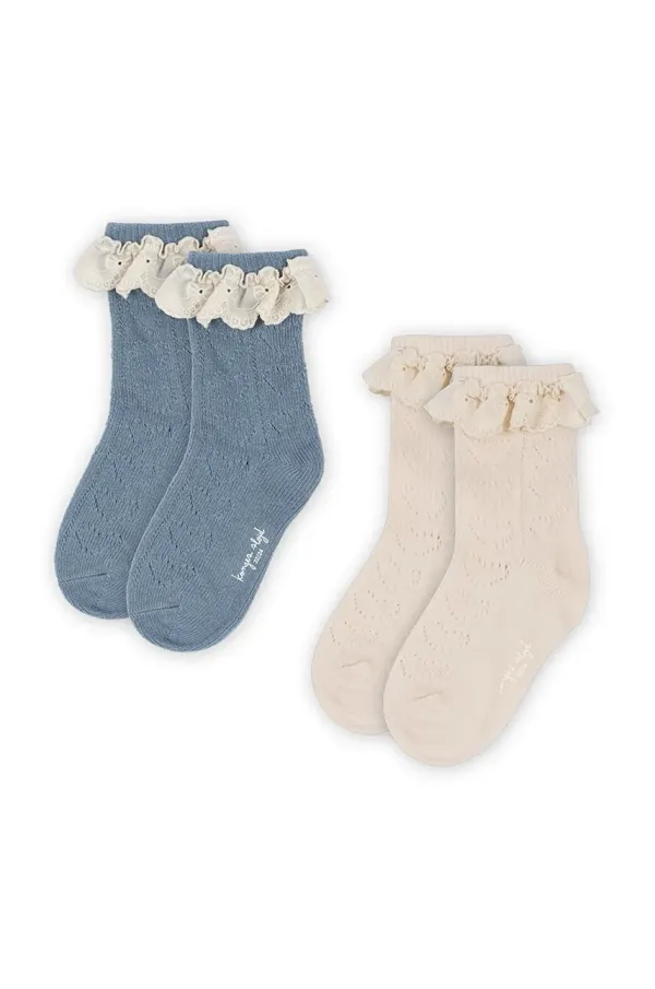 Konges Sløjd Dječje čarape Konges Sløjd 2 PACK POINTELLE SOCKS 2-pack KS102892